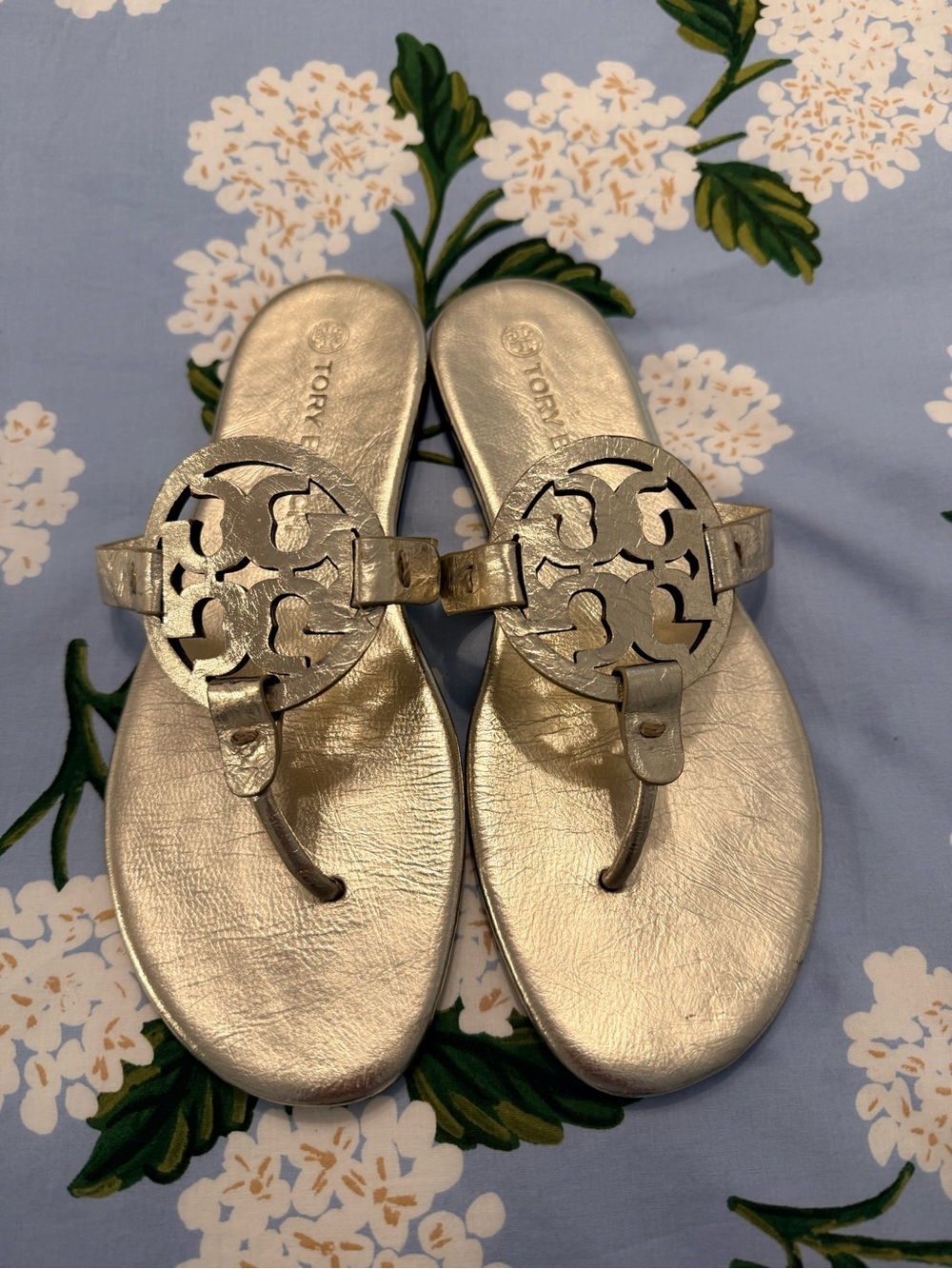 Tory Burch Gold Miller Sandals ✨